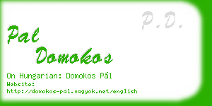 pal domokos business card