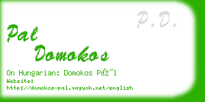 pal domokos business card